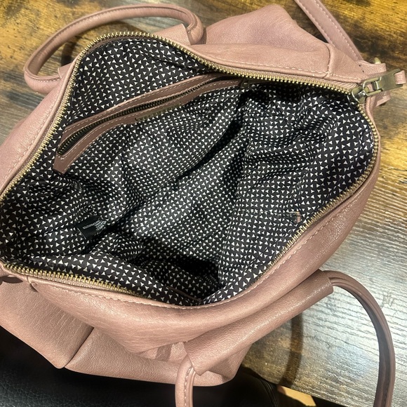 Unstructured mauve satchel bag - Picture 2 of 11